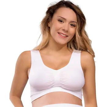 Těhotenská podprsenka Bezešvá těhotenská podprsenka bez kostic – bílá Velikost: L