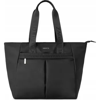 Kabelka ZAGATTO shopper velká do školy i do práce, taška přes rameno černá