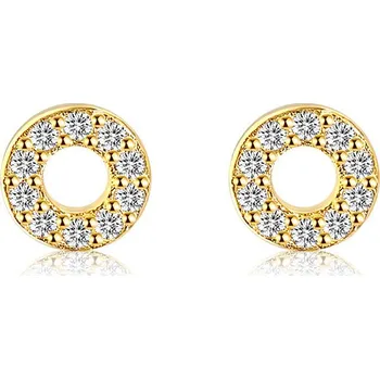 Náušnice Náušnice Circle zirkonové zlaté stříbro 925/1000