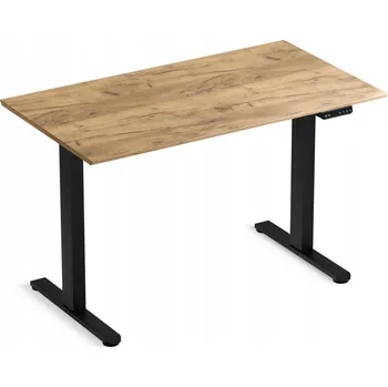 Psací stůl Psací stůl LVN System černý dub craft zlatý s elektrickým nastavením výšky 120x67 cm