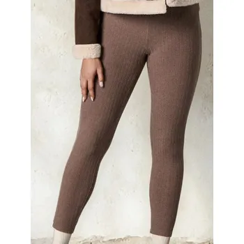 Dámské legíny Sinsay - Žebrované legíny - hnědá - 503FJ-84X - 503FJ-84X-XXL