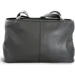 Kožená zipová kabelka se dvěma popruhy Arwel 2092­ - černá