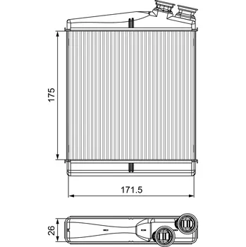 Výměník tepla Výměník tepla, vnitřní vytápění VALEO WYPRZEDA˝ 811512