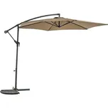 Konzolový slunečník Toscana, taupe, průměr: 300 cm - B SUNFUN