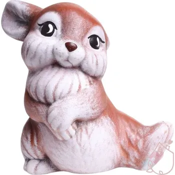 Zahradní dekorace Zajíc keramický na postavení keramický