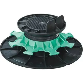 Dekorativní svítidlo Terasová noha, 8 kusů, výškové nastavení: 50 mm - 80 mm, černá/zelená - A BAUHAUS