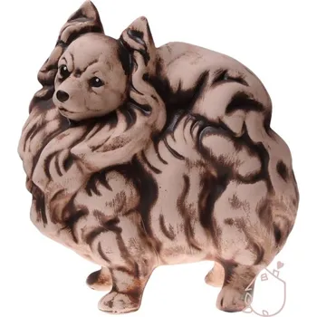 Zahradní dekorace zahradní dekorace pes špic | hnědý keramický