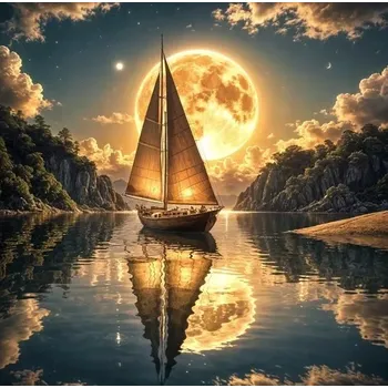 Diamantové malování Norimpex Diamantové malování Půlnoční plavba 30 x 40 cm