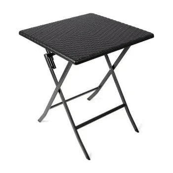 Zahradní stůl Zahradní stůl 13006, z HDPE, ratanový vzhled, čtvercový, 61,5 x 61,5 x 73 cm - B VANAGE