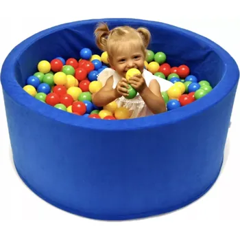 Dětská zábrana Suchý bazén modrý 90 x 40 cm + 400 míčků