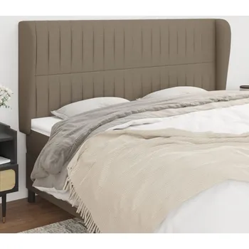 Čelo postele typu ušák taupe 203x23x118/128 cm textil IM_3118220