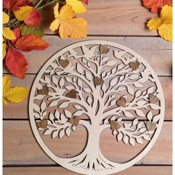 Dekorace z Řečice Dřevěný strom života 40cm ♥️ světlý.