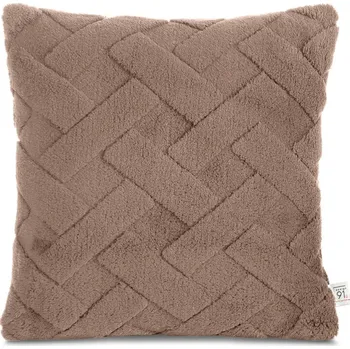 Povlak na polštářek Dekorační povlak na polštář CARO v tmavě béžové barvě