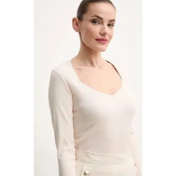 Tričko s dlouhým rukávem Morgan TRESOR béžová 02X, vel. XS