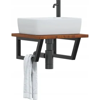 Koupelnový nábytek KONZOLOVÁ SKŘÍŇKA POLICE ZÁVĚSNÁ DUB POD UMYVADLO LOFT