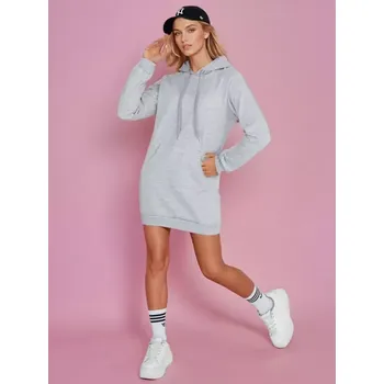 Dámské šaty Dámské šaty DSTREET EY2559 SVĚTLE ŠEDÁ S