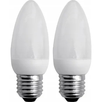 Žárovka Úsporná žárovka E27 zářivka 9W svíčková NEUTRÁLNÍ 4100K