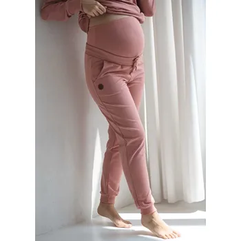 Milk & Love Těhotenské tepláky 2v1 Sweat Pants herbal rose bavlněné Velikost: M