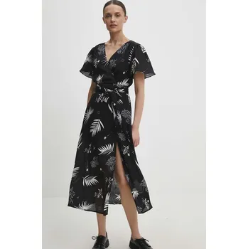 Dámské šaty Šaty Answear.LAB černá barva, midi y231.fkk 99X, vel. M