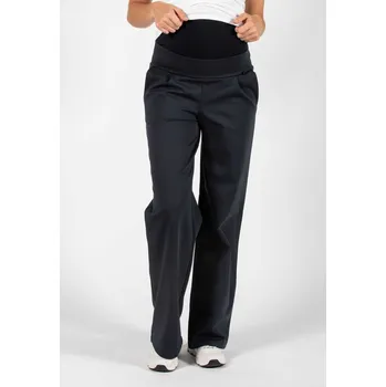 Těhotenské kalhoty Wide Leg – tmavě modré, volný střih Velikost: S