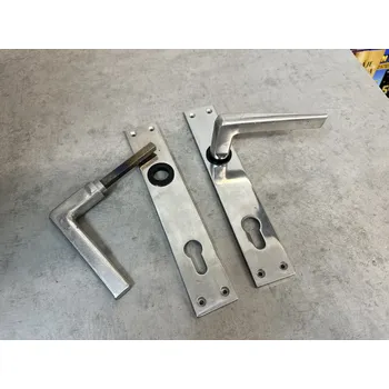 Dveřní kování DANAPO Retro kovové chromované kování - klika štítek - hranatá sada