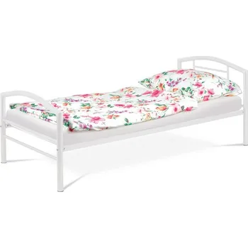 Postel Autronic Jednolůžková postel 94x207cm, kov, bílá, BED-1900 WT