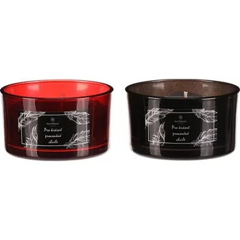 Svíčka Autronic Svíčka aromatická ve skle - vel. M, mix 2 barev a vůní, parafín, cena za 1 ks., sada 12 ks