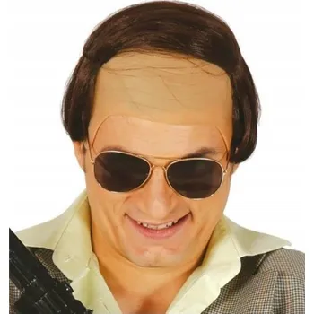 Karnevalová paruka Paruka Detektiv hnědá 1 ks