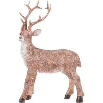 Autronic Jelen - polyresinová figurka, stojící, vel. L, béžovo-hnědý, sada 2 ks