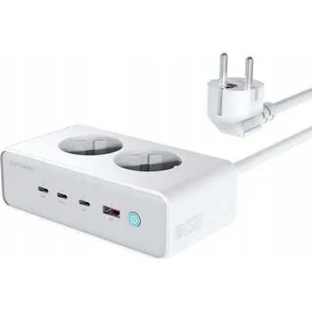 Napájecí kabel Prodlužovací Kabel 65W 4smarts GaN 6v1 Bílý