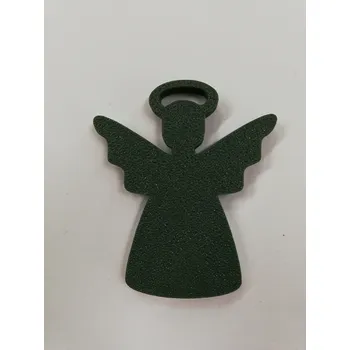Vánoce Vánoční ozdoba andílek - výtisk 3D - 5 x 4 cm - zelená