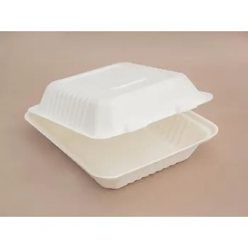 Jednorázové nádobí Menu box z cukrové třtiny jednodílný 2500 ml