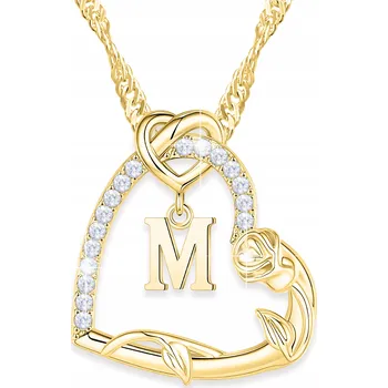 Náhrdelník Náhrdelník Larezo stříbro pozlacené 925 srdce zlaté 45,00 cm