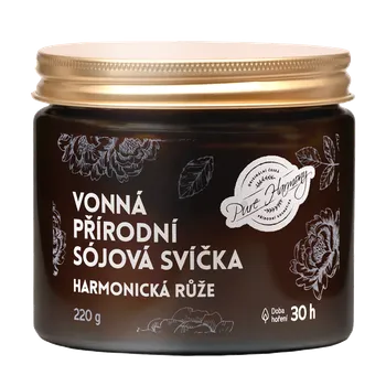 Svíčka Pure Harmony Přírodní vonná sójová svíčka Harmonická růže 220 g