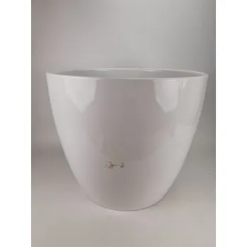 Květináč Keramický bílý květináč Basel XXL Ø 41 cm, 2. jakost