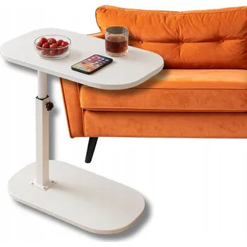 Konferenční stolek KONFERENČNÍ STOLEK NASTAVITELNÝ BOČNÍ NOČNÍ POMOCNÝ LOFT BÍLÝ NA LAPTOP