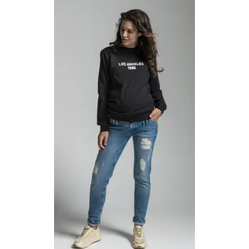 Love2wait Těhotenské džíny Destroyed světle modré Velikost: 27