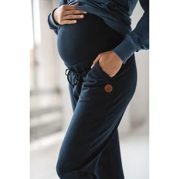 Milk & Love Těhotenské tepláky 2v1 Sweat Pants modré bavlněné Velikost: M