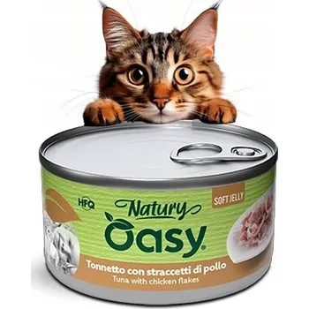 Krmivo pro kočku Oasy Natury Soft Jelly Tuňák s Kuřetem Pro Kočky Konzerva 85g