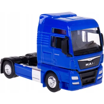 autíčko MAN TGX XXL 1:64 TIR TAHACÍ VOZIDLO MODEL KOVOVÝ WELLY MODRÝ