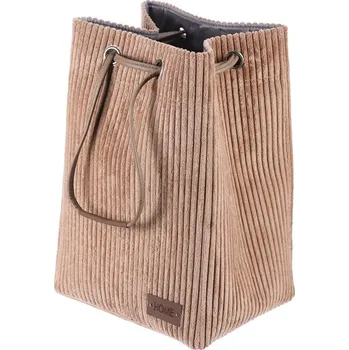 Koš na prádlo Autronic Koš prádelní - manšestr, stahovací, hnědý