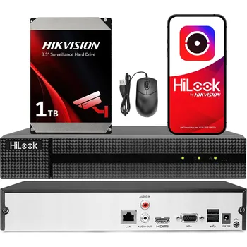 IP kamera IP rekordér pro kamery Hikvision/ HiLook 6Mpx NVR-104MH-D + DISK 1TB