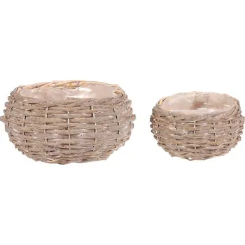 Nákupní košík Autronic Obal proutěný - béžová barva, cena za sadu 2 ks, sada 4 ks