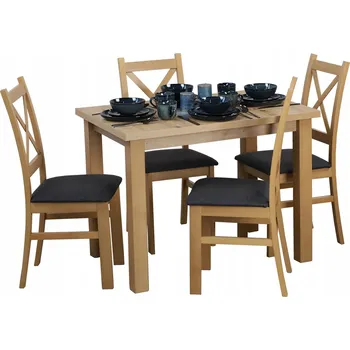 Jídelní set Kuchyňský set: stůl 100x70 cm a 4 židle do jídelny M0010-4 Dub Artisan