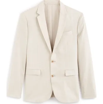 Celio Lněné sako slim Buhot2 1107721 Béžová 52