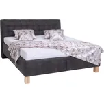 Čalouněná postel s úložným prostorem bez matrace VIOLET 180x200 cm tmavě šedá