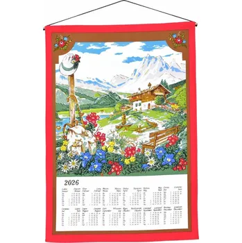 Kalendář Forbyt Nástěnný textilní kalendář s hůlkou Horal 2026