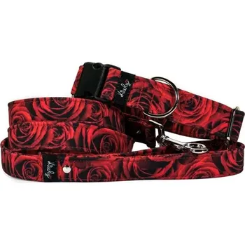 Obojek pro psa Obojek HAPPYZOO BY KIWLY softshell Růže 2x22-32cm