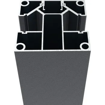 Stavební profil Hliníkový sloupek 70x70 s krycí lištou pro 20 lamelové výplně - 6000mm R7016