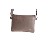 Kožená ručně šitá malá kabelka KUBÁT psaníčko Viky | šedá | 5200112